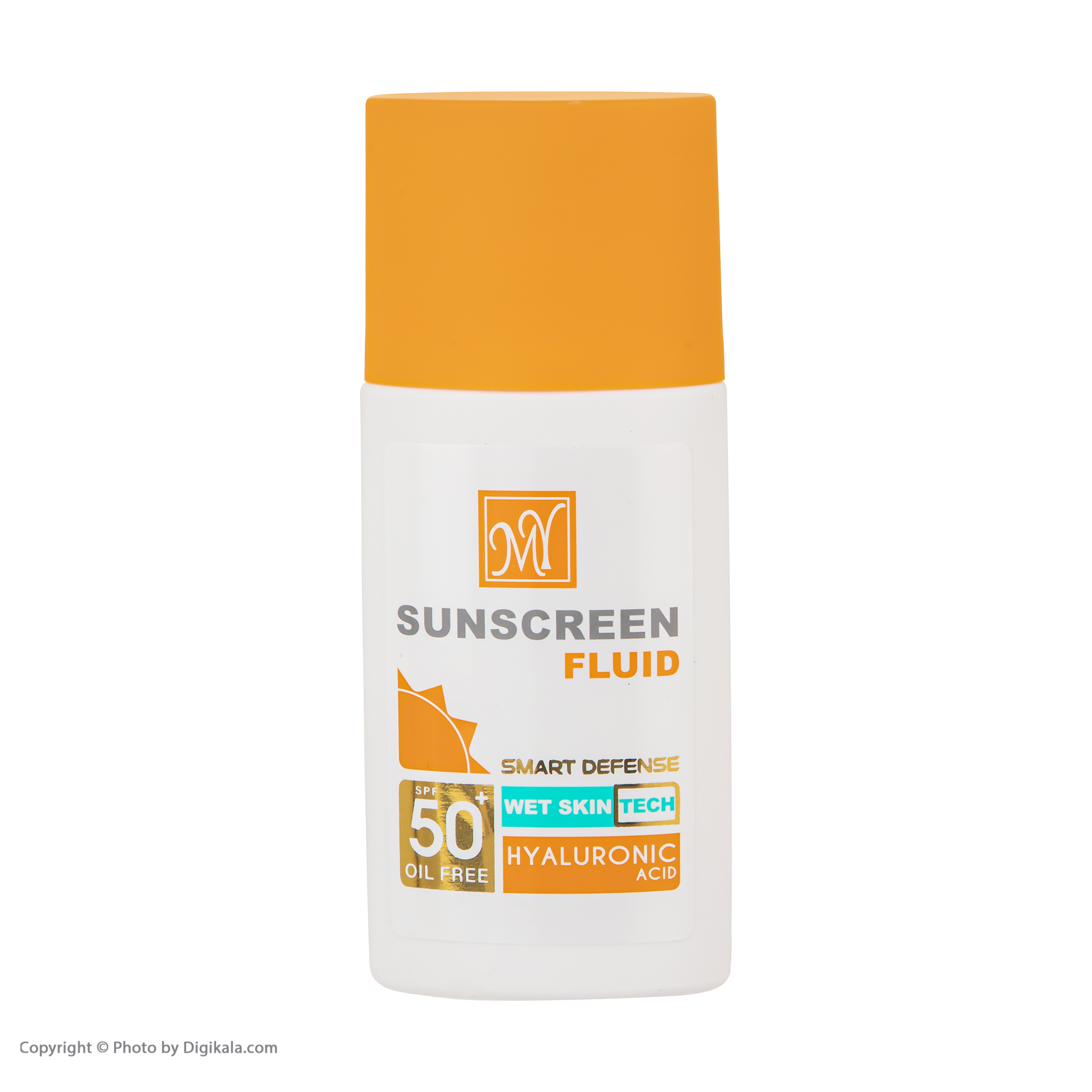 فلوئید ضد آفتاب بدون رنگ مای SPF50 مدل Hyaluronic Acid محافظ UVA ،UVB، ضد آب، ضد جوش، ضد پیری، مناسب انواع پوست حجم 50 میلی‌لیتر