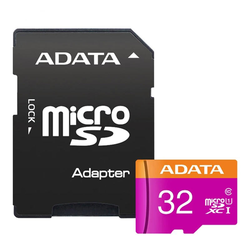 کارت حافظه‌ microSDHC ای دیتا مدل Premier کلاس 10 استاندارد UHS-I U1 سرعت 80MBps ظرفیت 32 گیگابایت به همراه با آداپتور SD