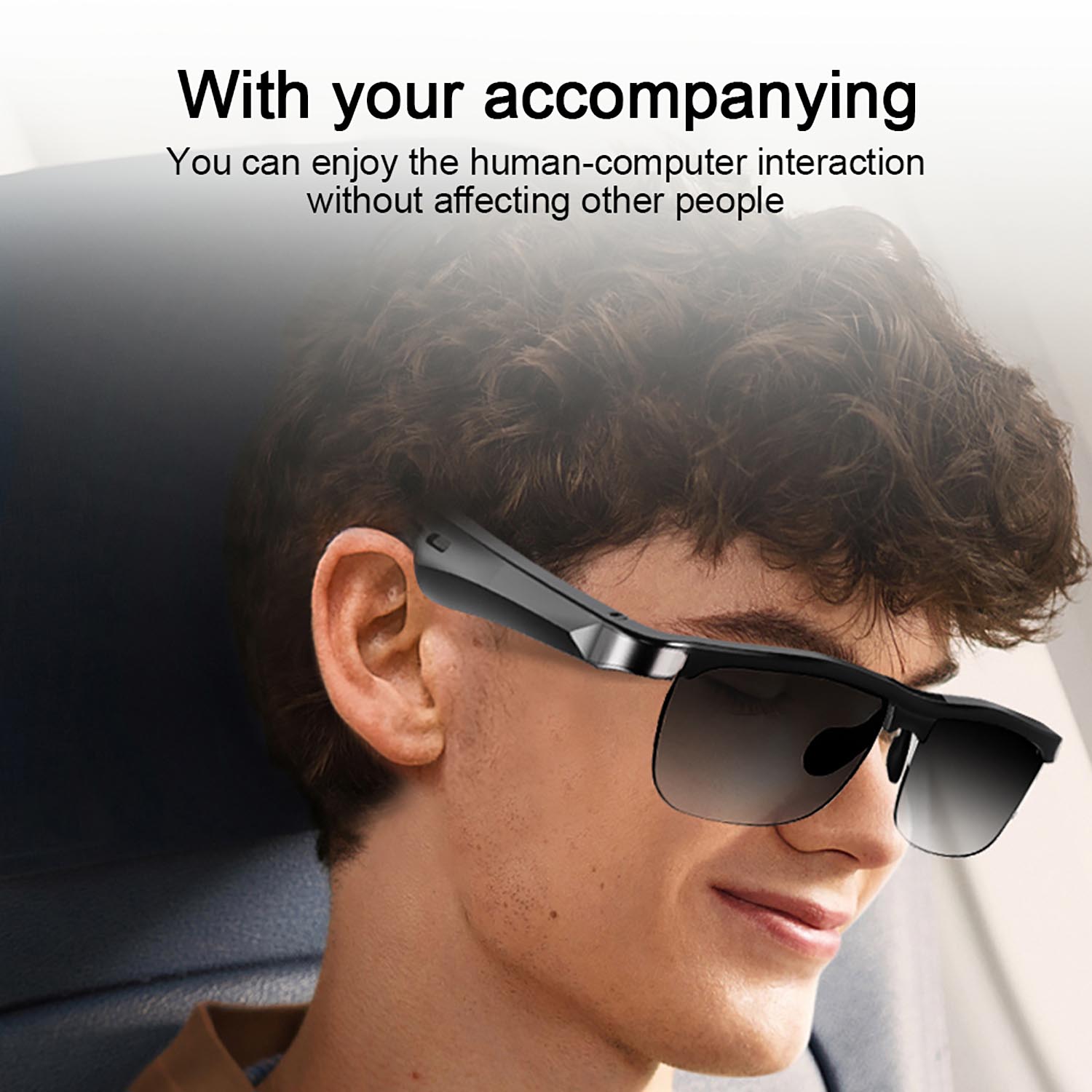 هدفون بلوتوثی لنوو مدل Thinkplus Smart Eyewear MG10 BC