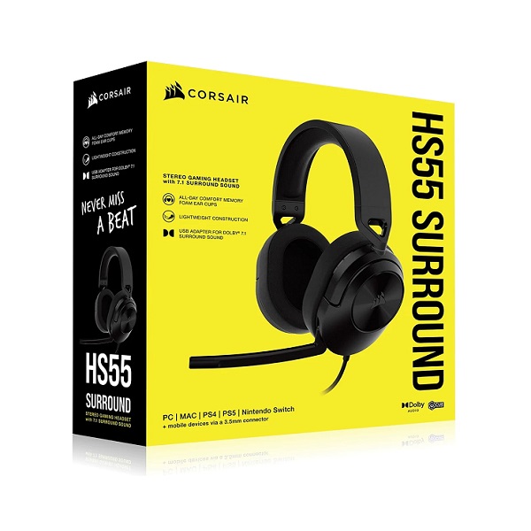 هدست مخصوص بازی کورسیر مدل HS55 SURROUND