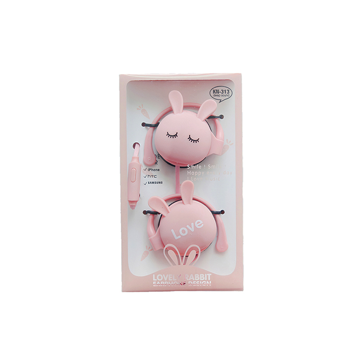 هندزفری مدل KN-313 طرح pink rabbit