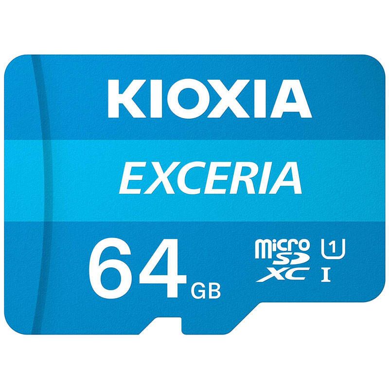 کارت حافظه‌ microSDHC کیوکسیا مدل Exceria کلاس 10 استاندارد UHS-I U1 سرعت 100MBps ظرفیت 64 گیگابایت به همراه آداپتور SD