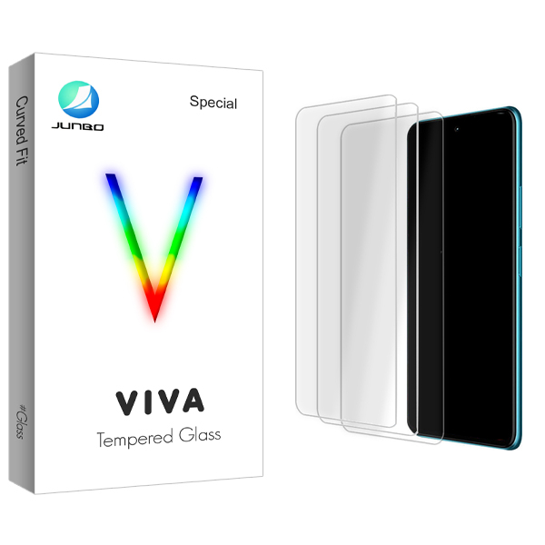 محافظ صفحه نمایش شیشه ای جانبو مدل Viva Glass MIX3 مناسب برای گوشی موبایل شیائومی Poco F3 NFC بسته سه عددی