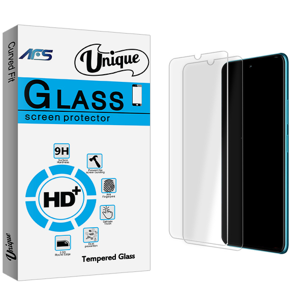 محافظ صفحه نمایش شیشه ای ای اف اس مدل Unique Glass MIX مناسب برای گوشی موبایل سامسونگ Galaxy M21 بسته دو عددی