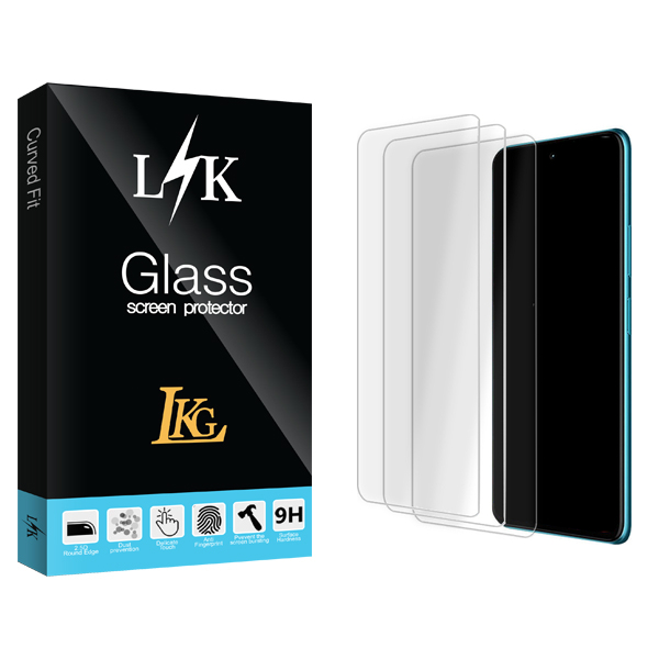 محافظ صفحه نمایش شیشه ای ال کا جی مدل LK Glass MIX مناسب برای گوشی موبایل شیائومی Poco F4  F4 GT  F4 5G  F4 Pro بسته سه عددی