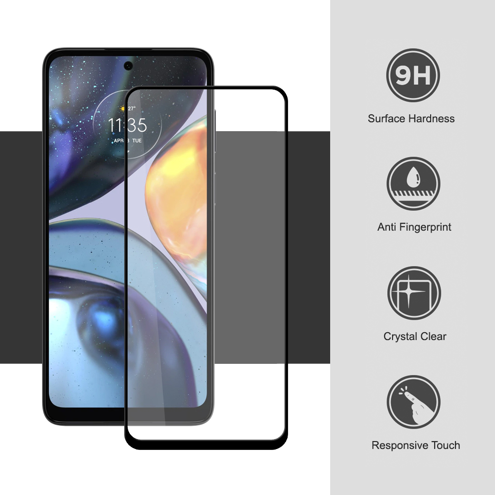 محافظ صفحه نمایش شیشه ای بادیگارد مدل FM مناسب برای گوشی موبایل موتورولا Moto G22