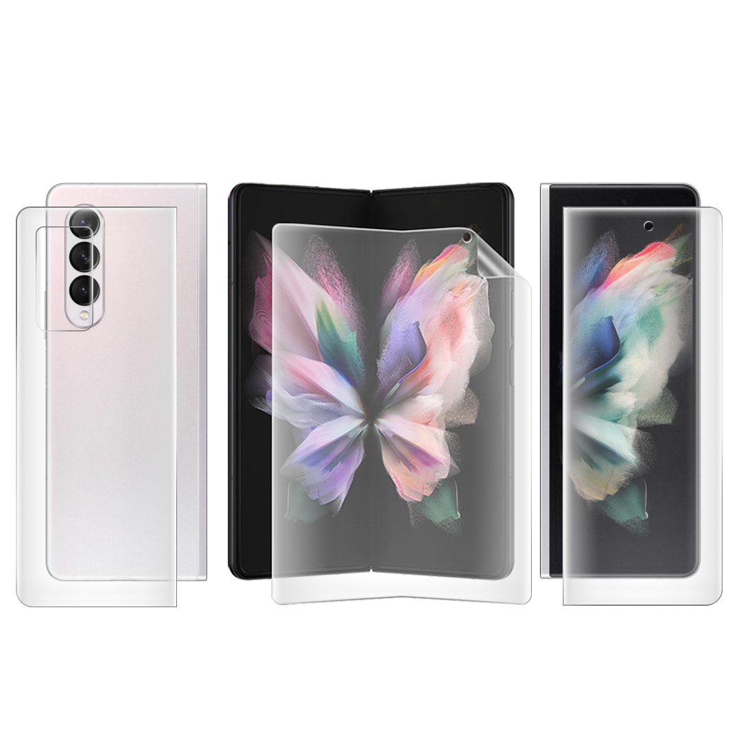 محافظ صفحه نمایش مات بادیگارد مدل HydroGel مناسب برای گوشی موبایل سامسونگ Galaxy Z Fold 3 به همراه محافظ پشت گوشی