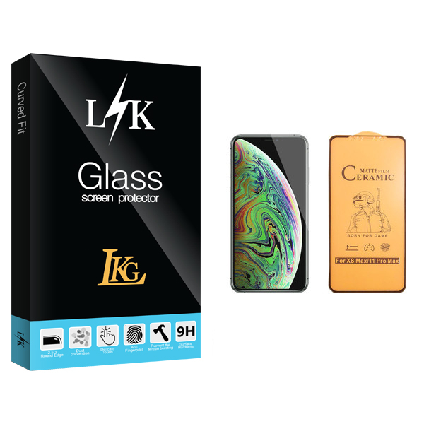 محافظ صفحه نمایش سرامیکی ال کا جی مدل LK Glass مناسب برای گوشی موبایل اپل iPhone XS Max