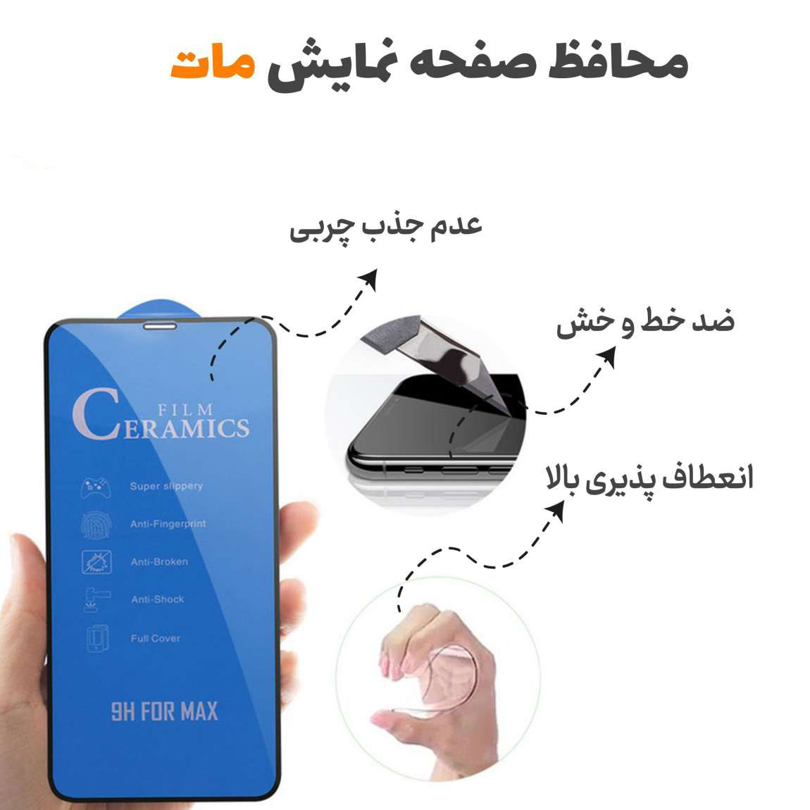 محافظ صفحه نمایش سرامیکی مات ژینوس مدل BLUECRMX مناسب برای گوشی موبایل شیائومی Poco X4 Pro 5G