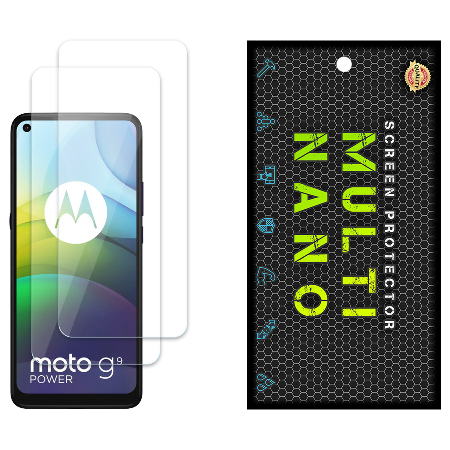 محافظ صفحه نمایش مولتی نانو مدل X-S2N مناسب برای گوشی موبایل موتورولا Moto G9 Power بسته دو عددی