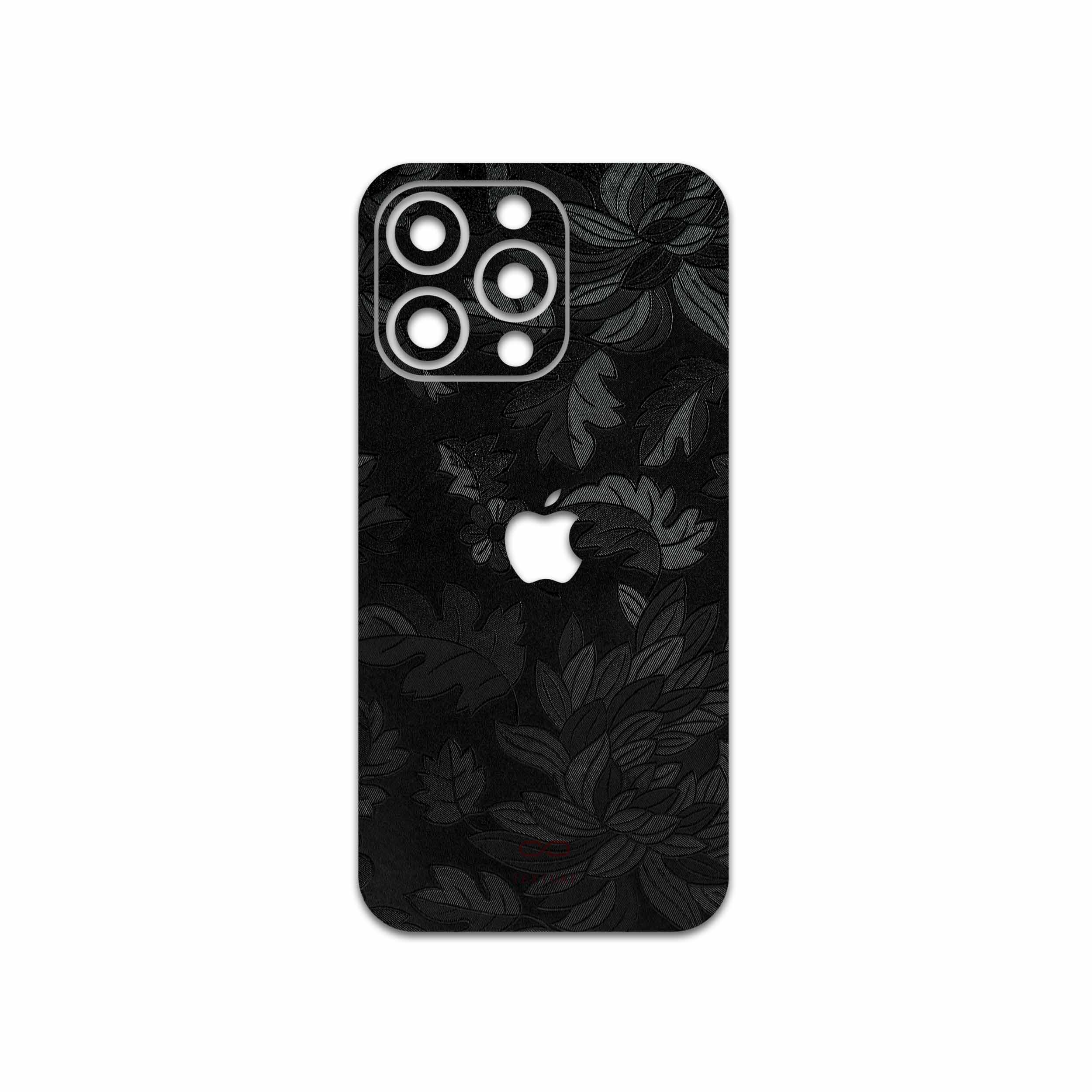 برچسب پوششی ماهوت مدل Black-Wildflower مناسب برای گوشی موبایل اپل iPhone 13 Pro Max