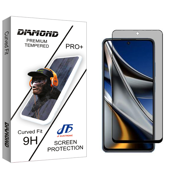 محافظ صفحه نمایش حریم شخصی جی اف مدل Diamond مناسب برای گوشی موبایل شیائومی Poco X4 Pro 5G