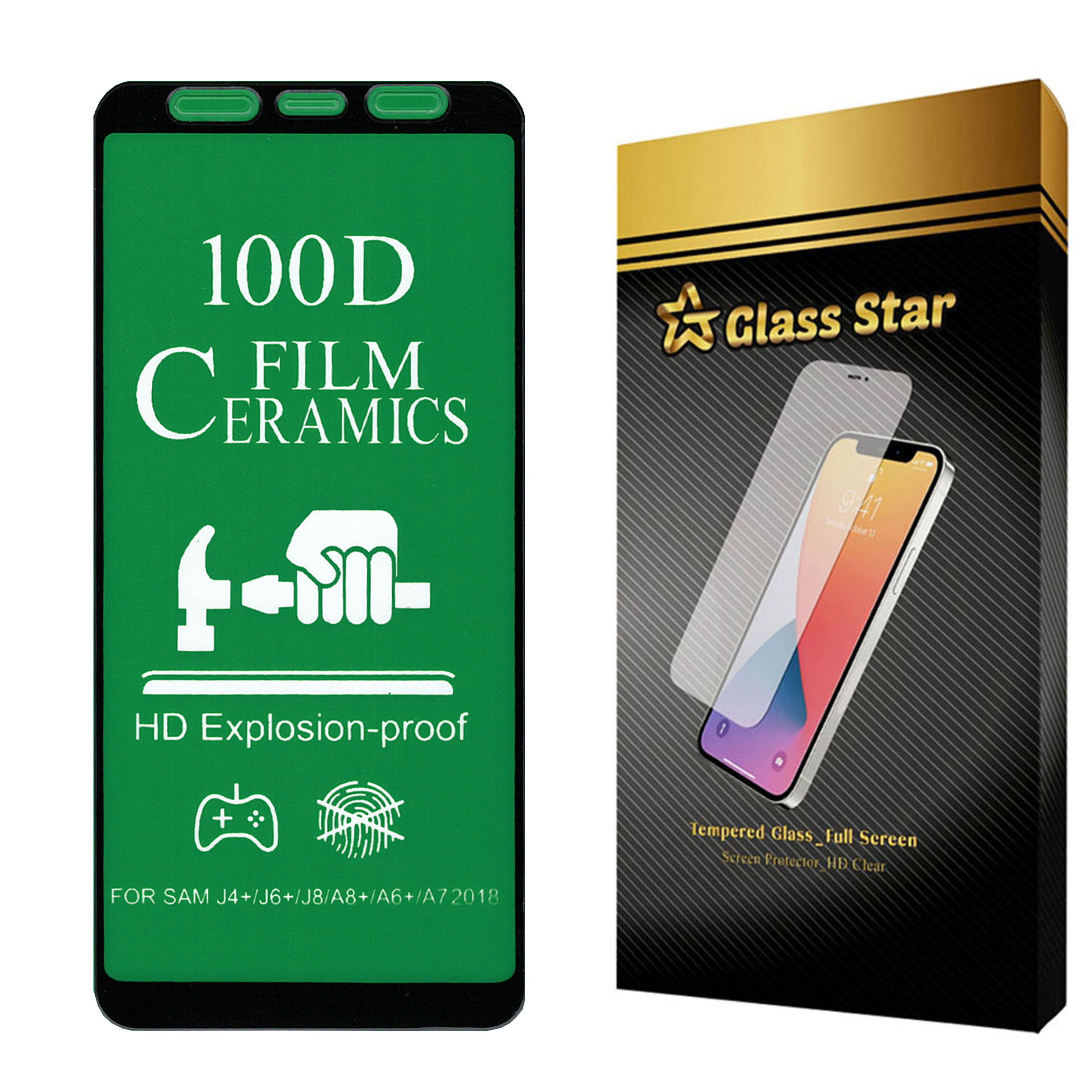 محافظ صفحه نمایش سرامیکی گلس استار مدل CRM100D مناسب برای گوشی موبایل سامسونگ Galaxy J4 Plus