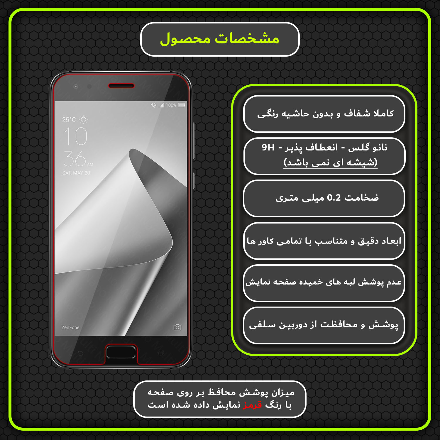 محافظ صفحه نمایش مولتی نانو مدل X-S1N مناسب برای گوشی موبایل ایسوس Zenfone 4 2017 5.5-inch / ZE554KL